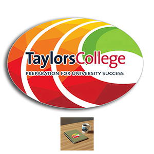 3&rdquo; x 2&rdquo; Oval Full Color Removable 6 Mil Kiss-Cut Stickers